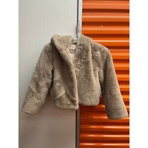 Gap Kids - girls Cropped Fur coat / M / Tan  / NWOT